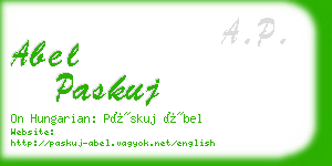 abel paskuj business card